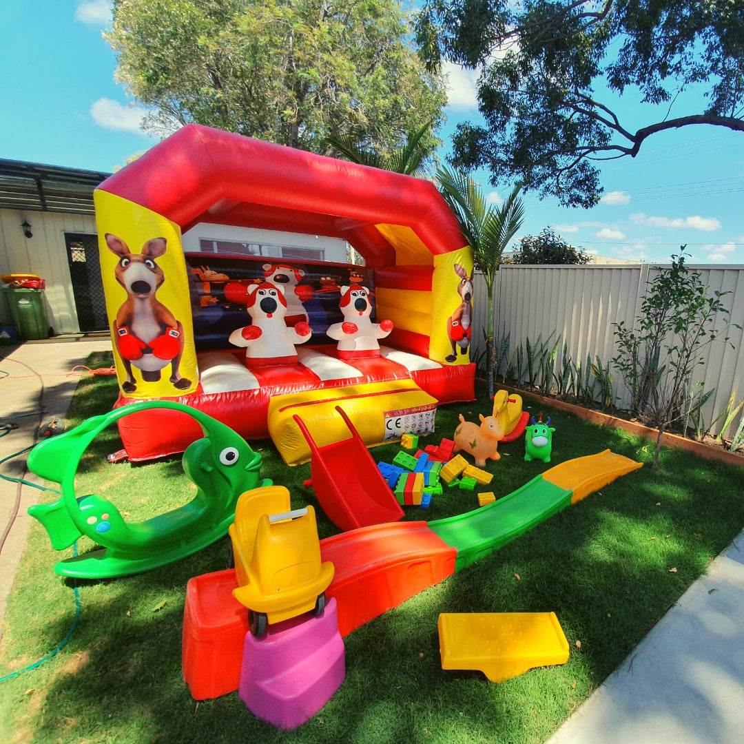 Boxing Kangaroo Jumping Castle Bundle, North Brisbane