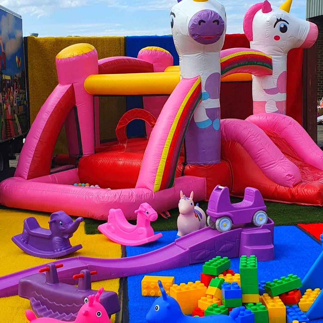 Unicorn Ball Pit Jumping Castle Party Bundle, North Brisbane