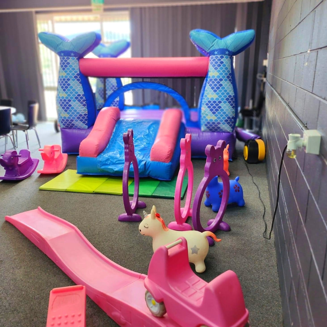 Mermaid Jumping Castle Party Bundle, North Brisbane