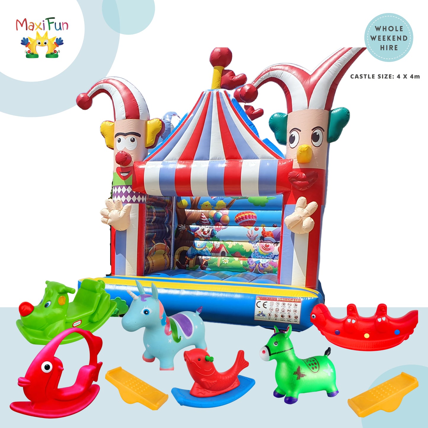 Circus Jumping Castle Party Bundle, North Brisbane