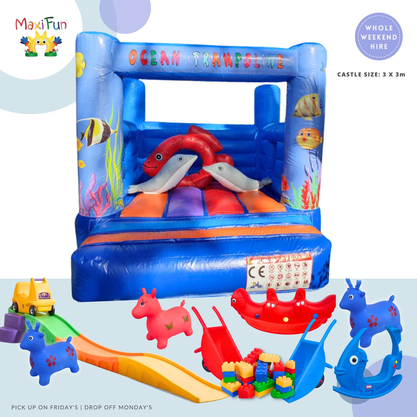 Ocean Jumping Castle Party Bundle, South Brisbane