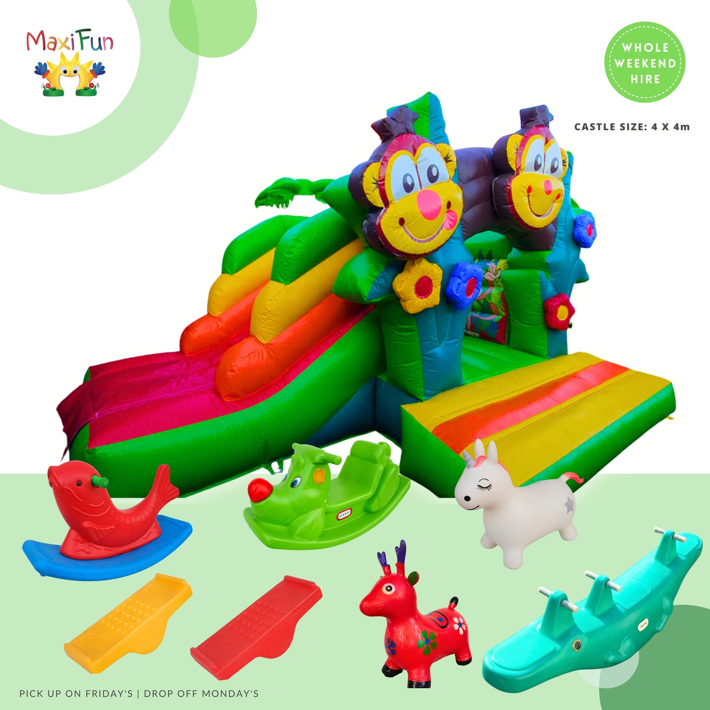 Jungle Jumping Castle Party Bundle, North Brisbane