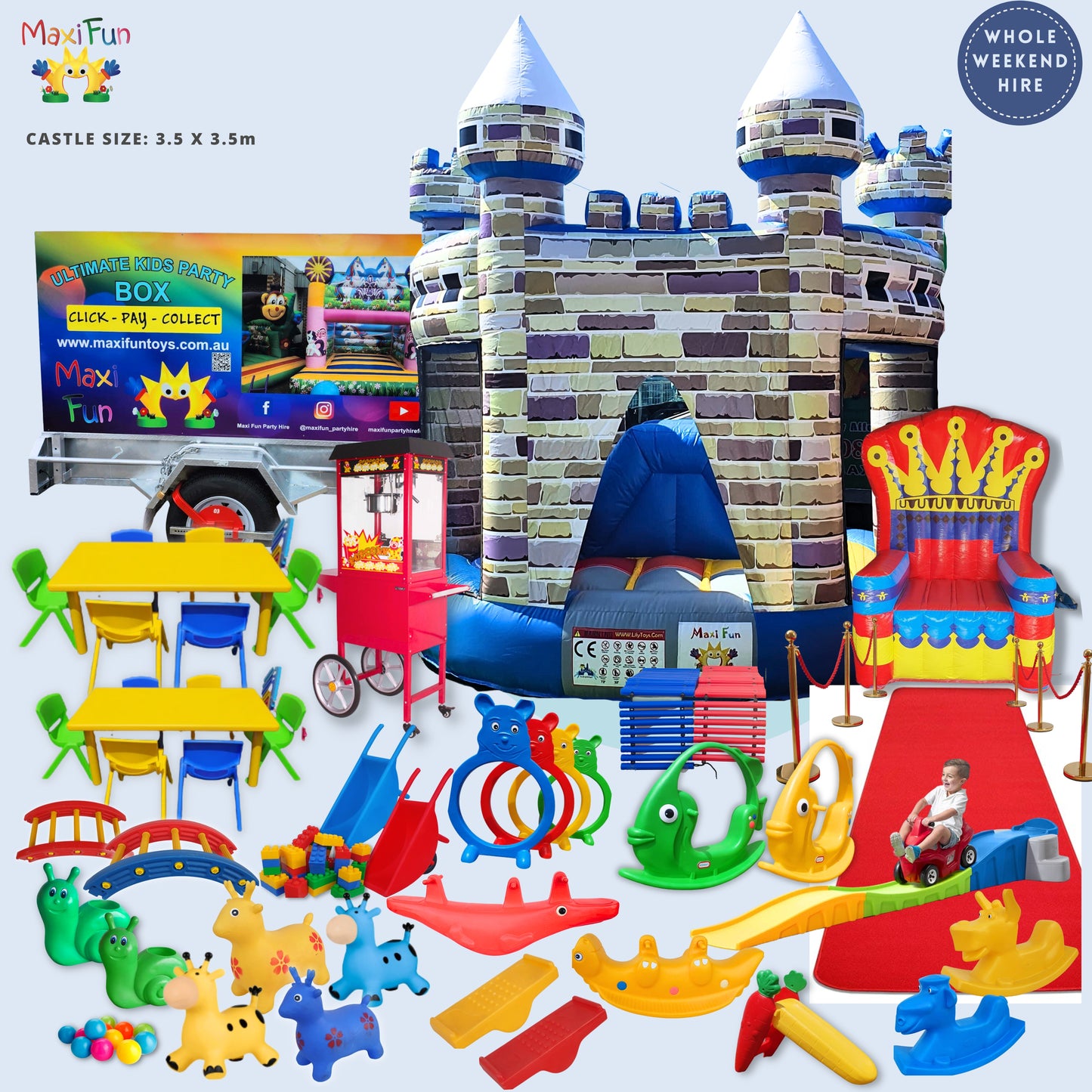 Medieval Castle Pink & Mixed Colors Trailer Bundle, Southside