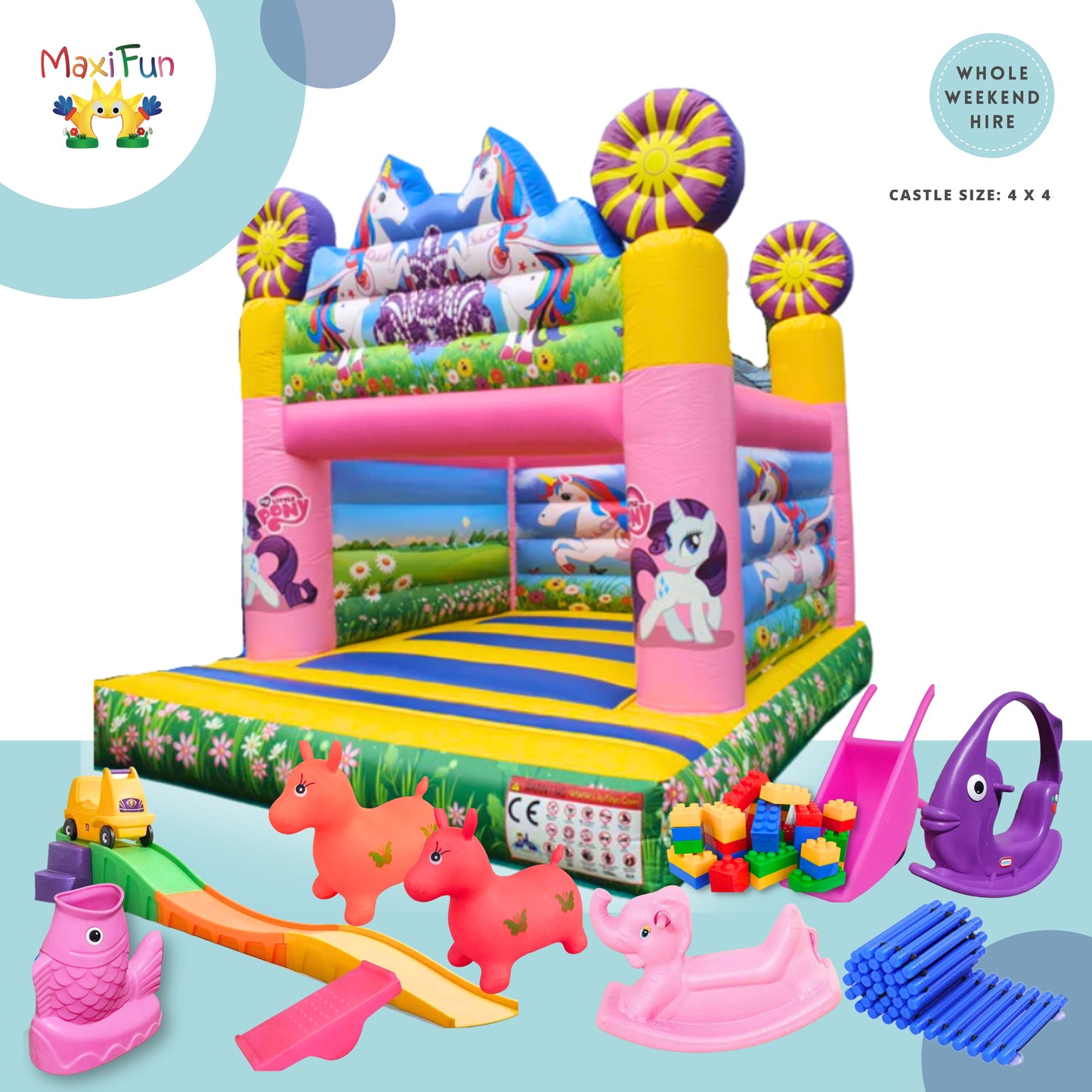 Pony Jumping Castles Party Bundle, South Brisbane