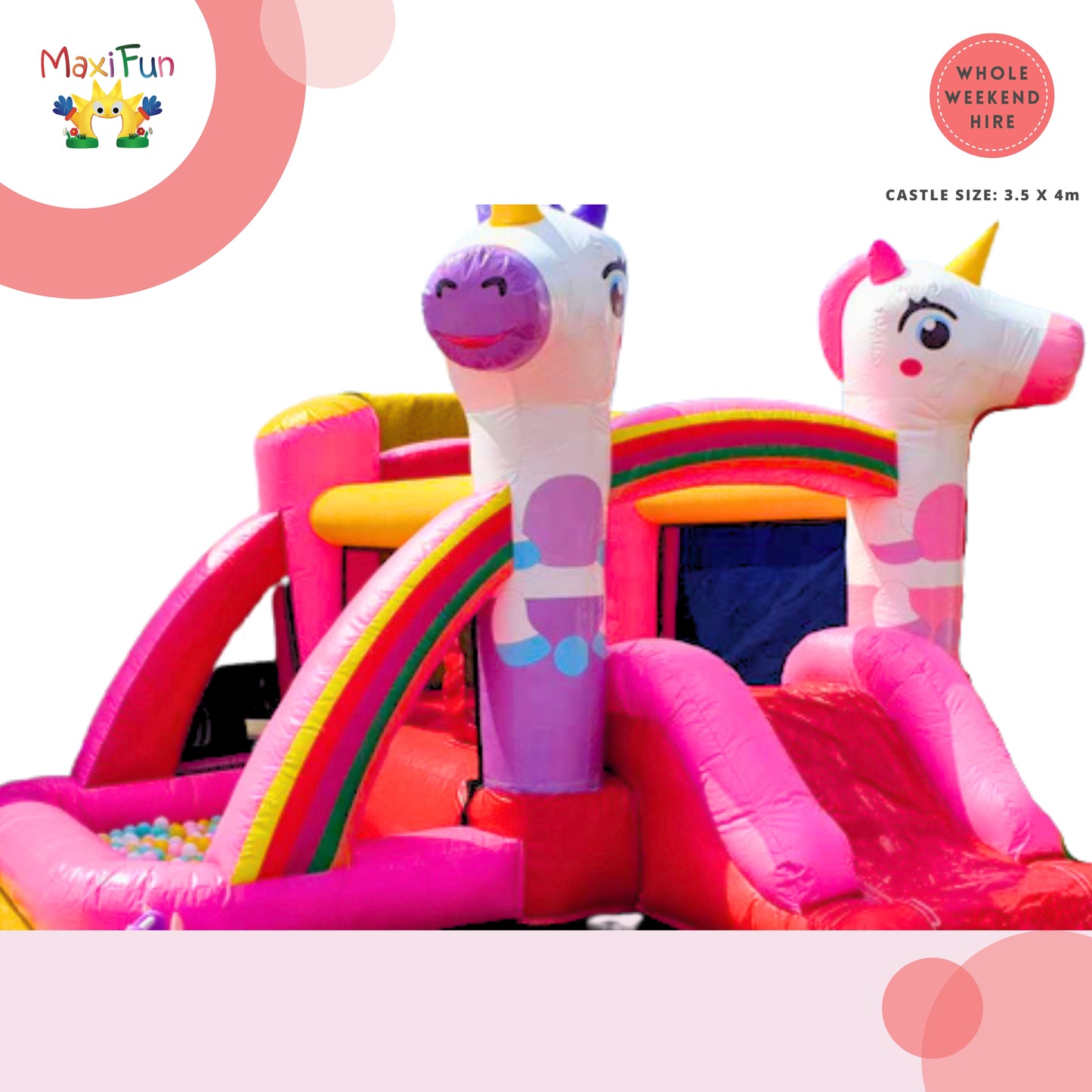 Unicorn Ball Pit Jumping Castle, South Brisbane