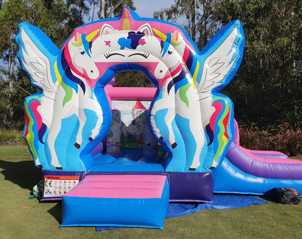 Double Unicorn Jumping Castle With Slide, Northside