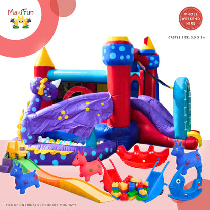 Dragon Ball Pit Jumping Castle Party Bundle, North Brisbane