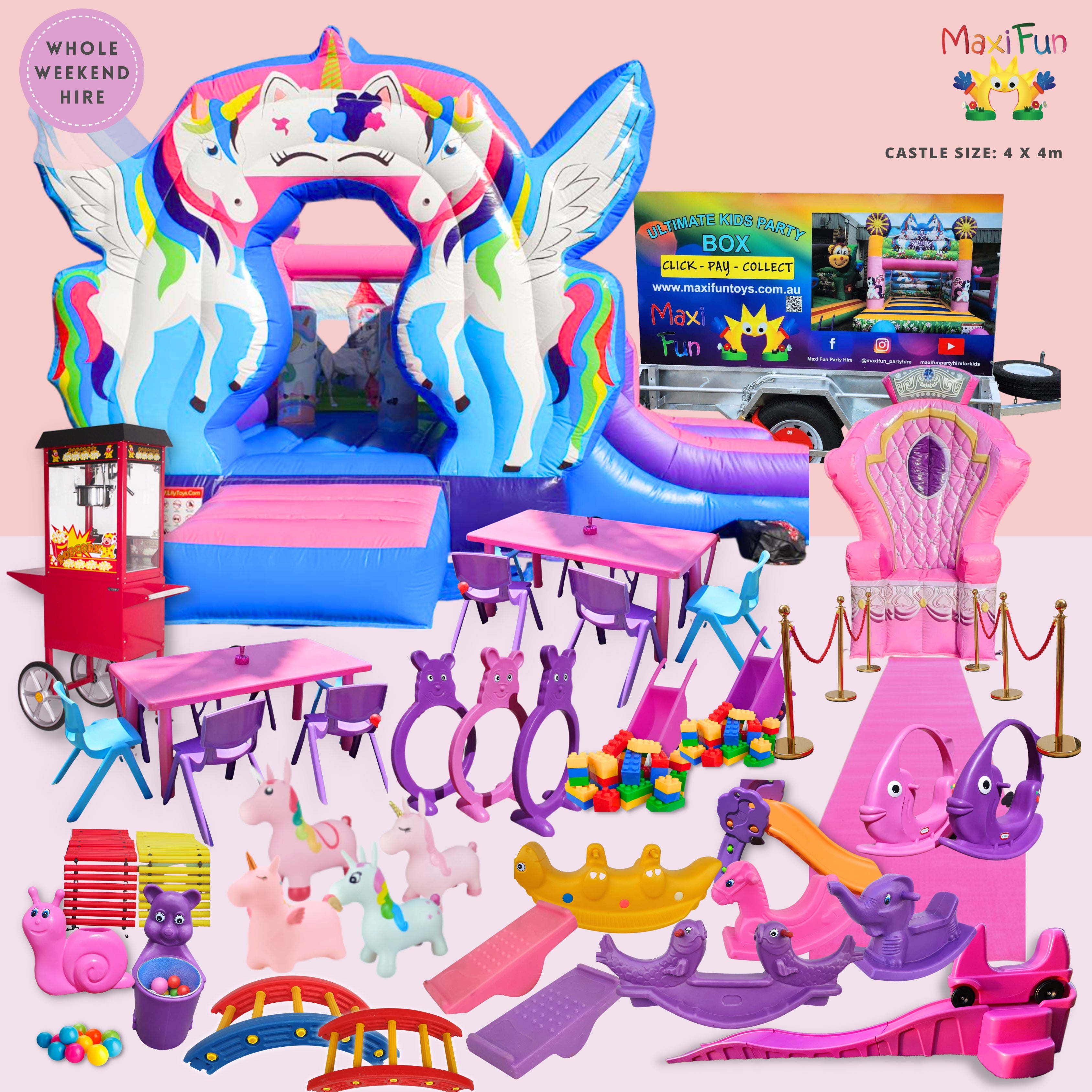 Double Unicorn Trailer Bundle, Southside – MAXI FUN Toys