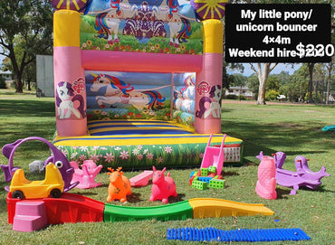 Pony Jumping Castles Party Bundle, South Brisbane